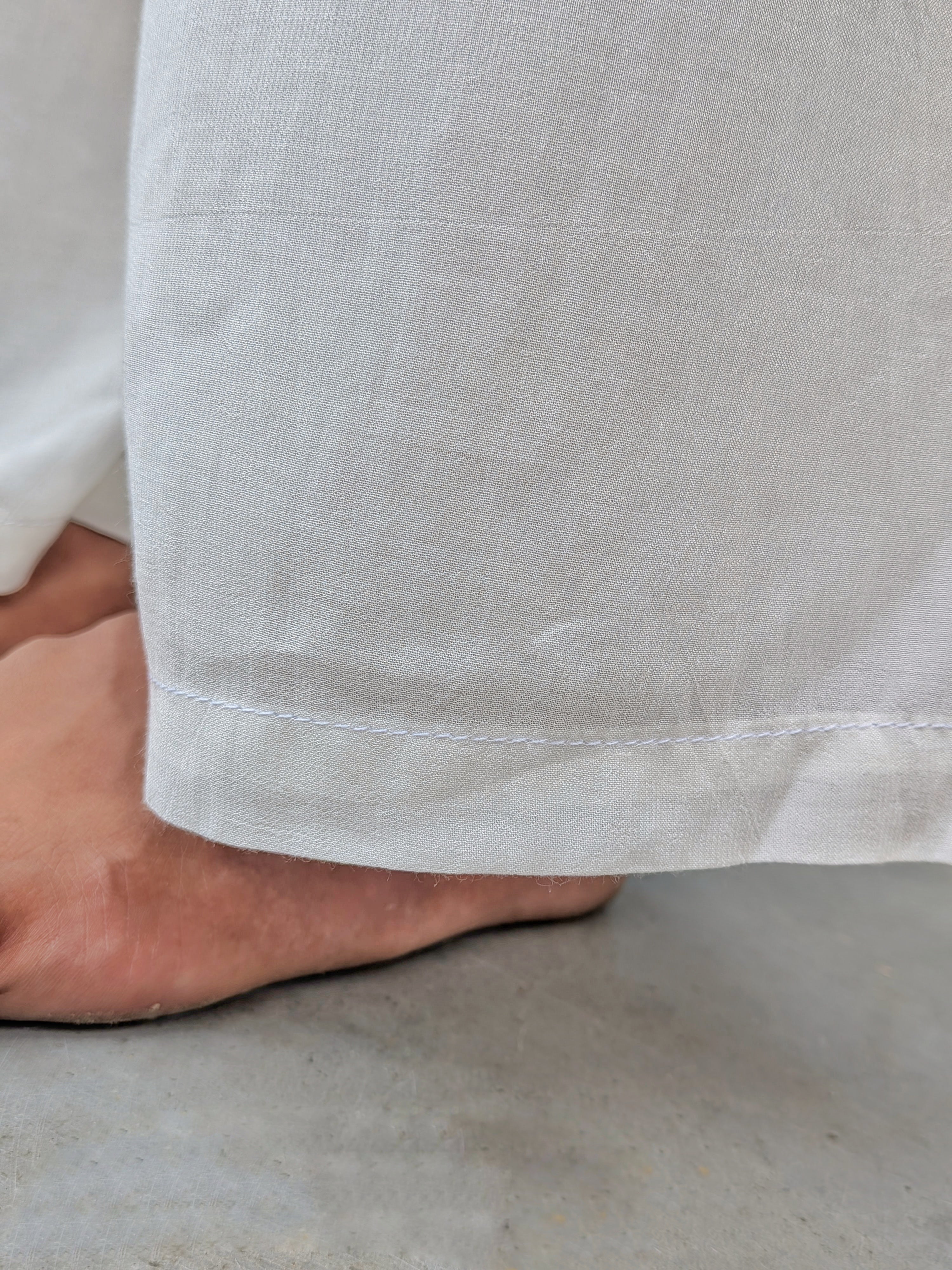 White Loose Fitting Pants