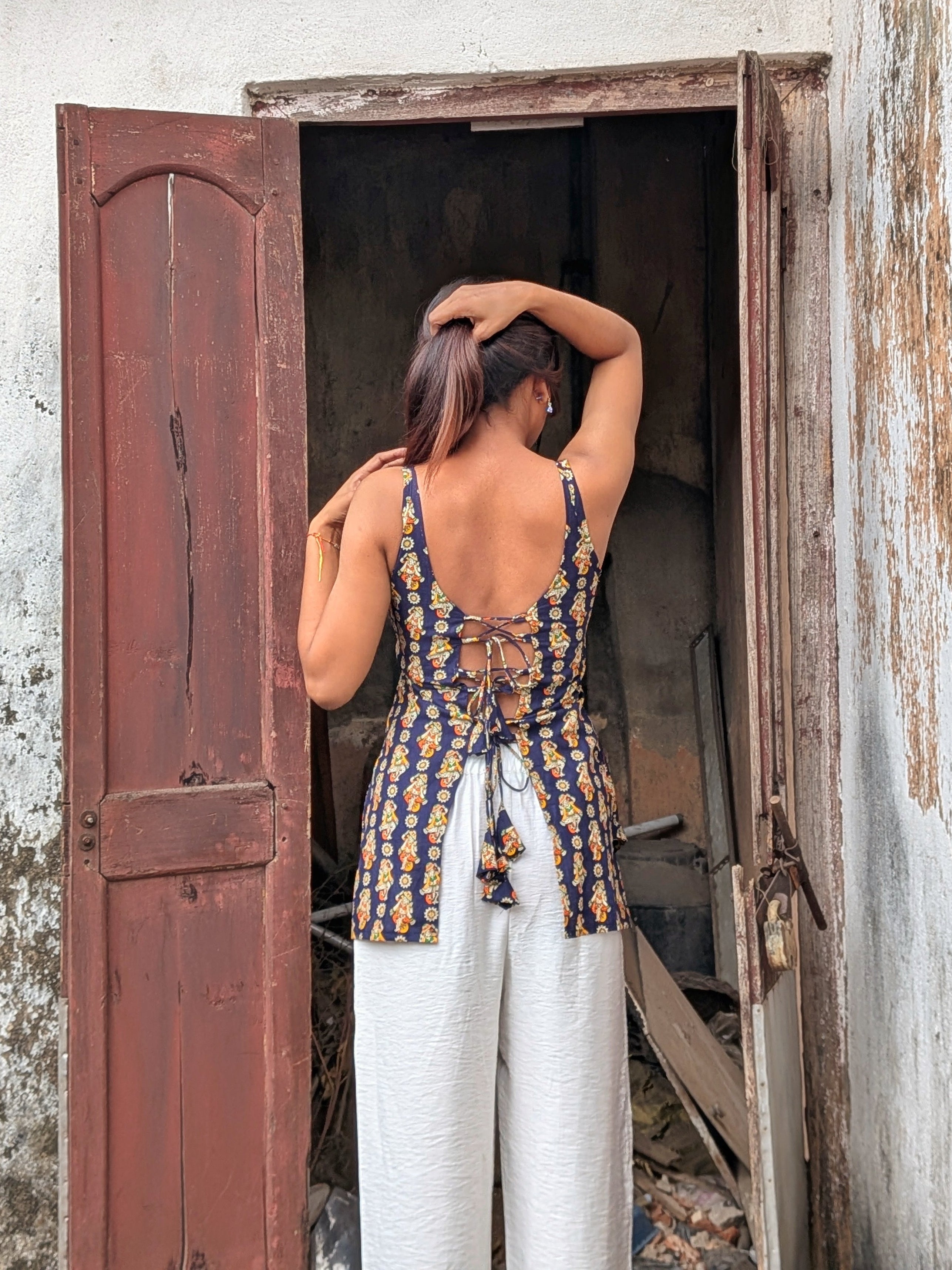 Akanksha Padded backless kurti